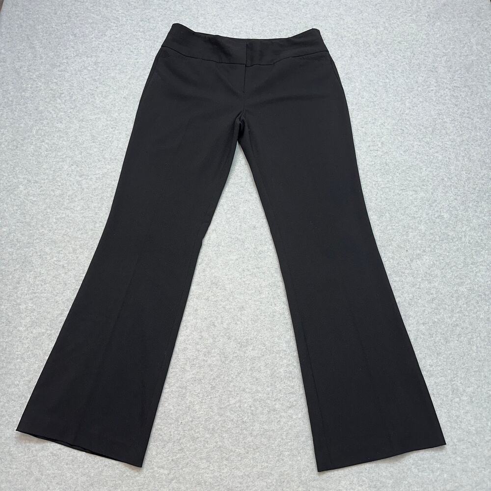 Laundry by Shelli Segal Dress Pants WMNS 10 Black Mid Rise Wide Leg Office Wear
